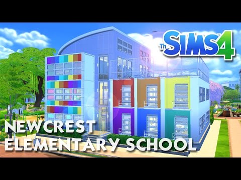 The Sims 4 -Speed Build- NEWCREST ELEMENTARY SCHOOL! (Working School)