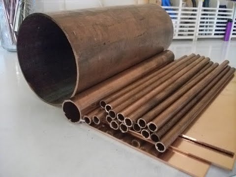 Making a live steam boiler 5" cooper tube