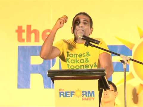 M. Ravi, human rights lawyer at Reform Party rally on 1st May 2011