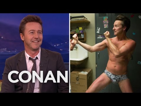 Edward Norton On Pitching A Tent In "Birdman"  - CONAN on TBS