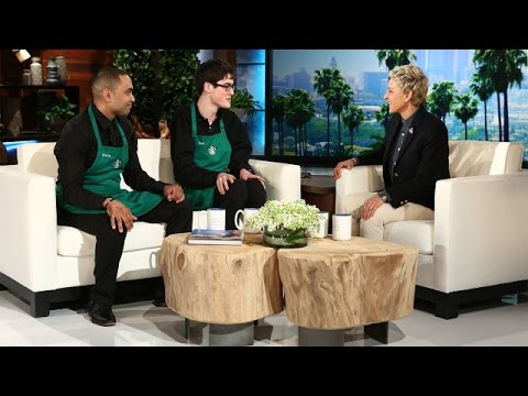 Ellen Meets the Dancing Starbucks Barista