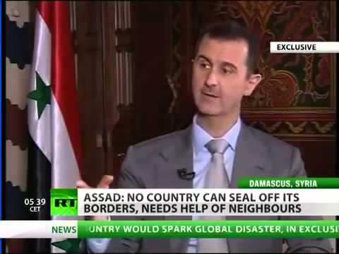 Bashar Al Assad Syrian President conversation with Russia Today