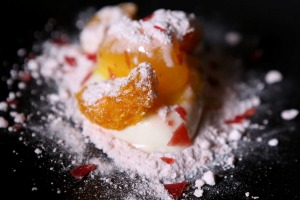 BRISBANE, AUSTRALIA - JUNE 26:  Campari Curds & Whey at Esquire Restaurant on Eagle Street, Brisbane, on Friday June 26, ...