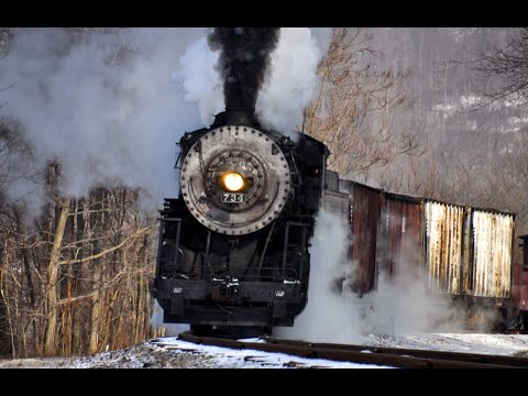 Steam Freight Train Western Maryland 734