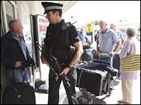 Police at Glasgow airport