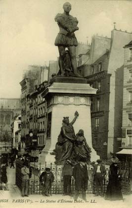 Statue d'Etienne Dolet  Paris