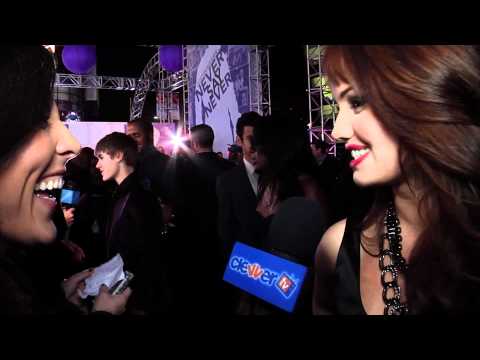 Debby Ryan Meets Justin Bieber At Never Say Never Movie Premiere