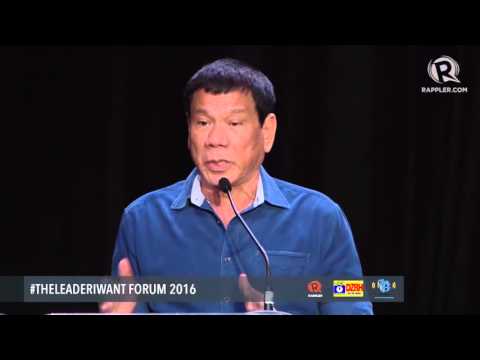 WATCH: Rodrigo Duterte's speech at the #TheLeaderIWant Forum