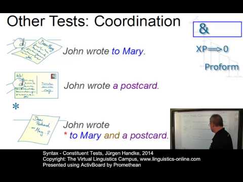 Syntax - Constituent Tests