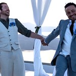 David and Marco Bulmer-Rizzi on their wedding day.