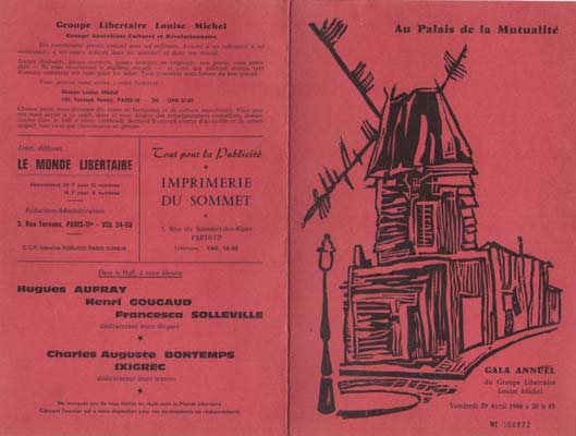 programme du Gala de la mutualit en 1966