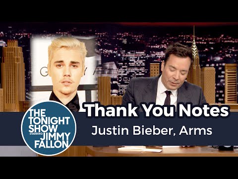 Thank You Notes: Justin Bieber, Arms