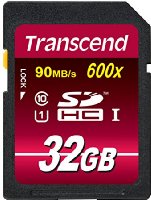 Transcend SDHC Class 10 UHS-I - Tarjeta  de memoria 32GB SDHC (MLC, Clase 10 UHS-I, 90mb/s, 600x)