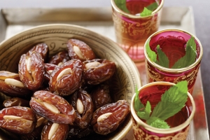 Almond-stuffed dates