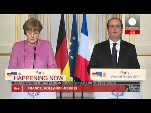 LIVE: Hollande-Merkel comment emergency refugee crisis meeting