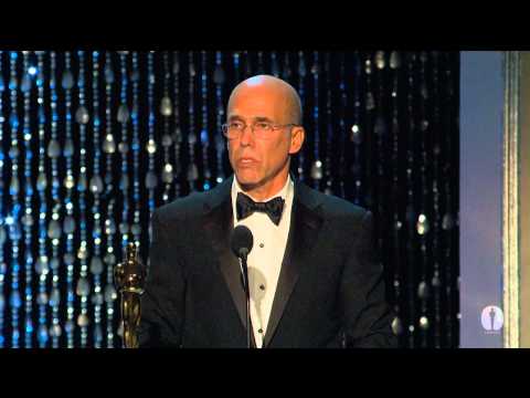 Jeffrey Katzenberg receives the Jean Hersholt Humanitarian Award at the 2012 Governors Awards