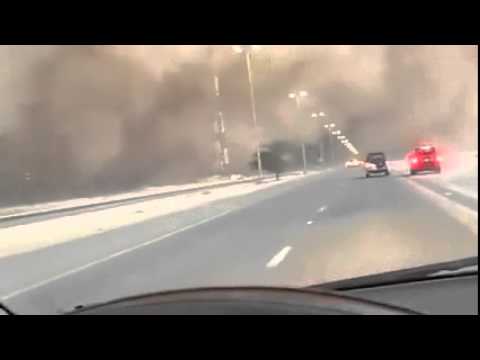 Crazy Sand Storm in Ras al-Khaimah UAE