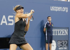 US Open Tennis 2014 - Maria Sharapova on Day 1 at the USTA Billie Jean King National Tennis Center in New York, New York - August 25, 2014