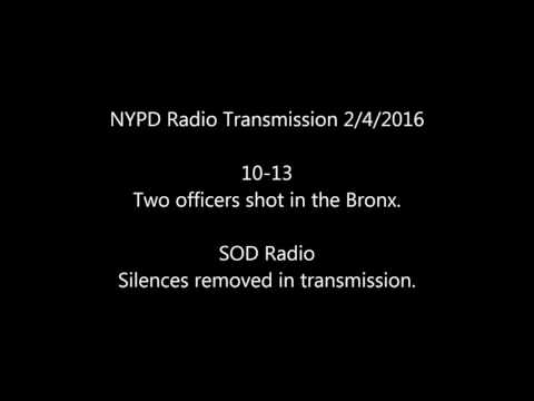 NYPD Radio 2 Officers Shot 2/4/16