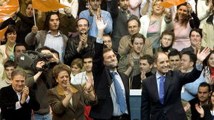 Alfonso Rus, Rita Barberá, Mariano Rajoy y Francisco Camps