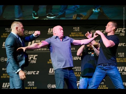 UFC 196: Conor McGregor, Nate Diaz Almost Scuffle After Staredown