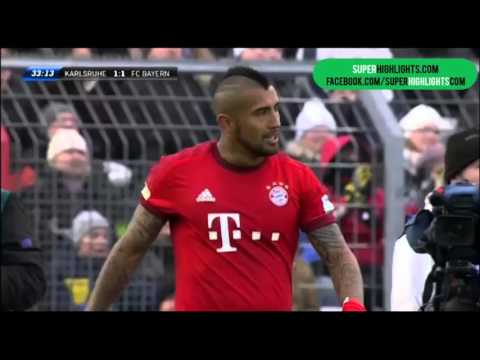 Karlsruher 2-1 Bayern Munich Goals and Highlights - January 16, 2016