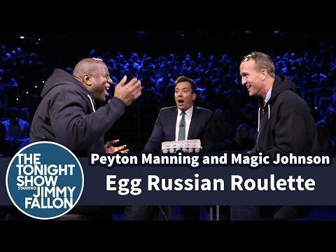 Egg Russian Roulette with Peyton Manning and Magic Johnson