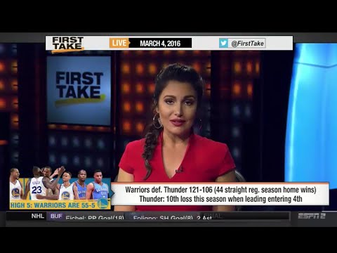 ESPN First Take - Stephen Curry Leads Warriors Defeat OKC Thunder