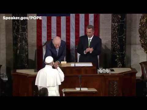 Speaker Boehner announces Pope Francis in the U.S. House of Representatives