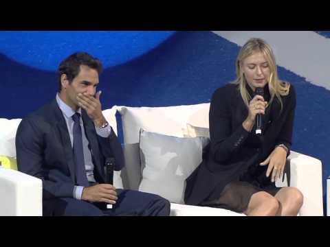 Federer asks Sharapova about starting young & injuries | Brisbane International 2016