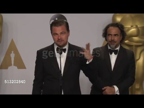 Leonardo DiCaprio & Alejandro Inarritu at 88th Annual Academy Awards Oscar 2016 - Press Room