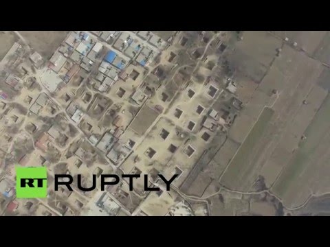 Drone view: Incredible Chinese cave village