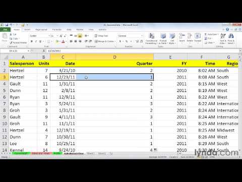 Excel 2010 Working with Dates and Times Calculating fiscal years and quarters