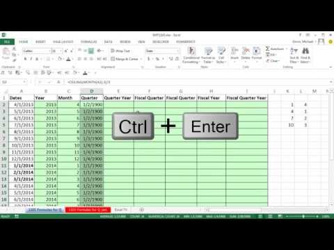 Excel Magic Trick 1103: Formulas for Quarters, Fiscal Quarters & Fiscal Years