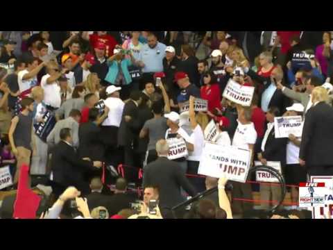 Protest Turns Violent at  Donald Trump Rally in Orlando, FL (3-5-16)