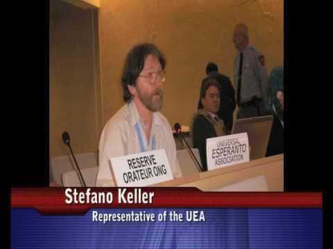 Universal Esperanto Association's intervention for the Linguistic Rights, UN, Geneva, 23 March 2009