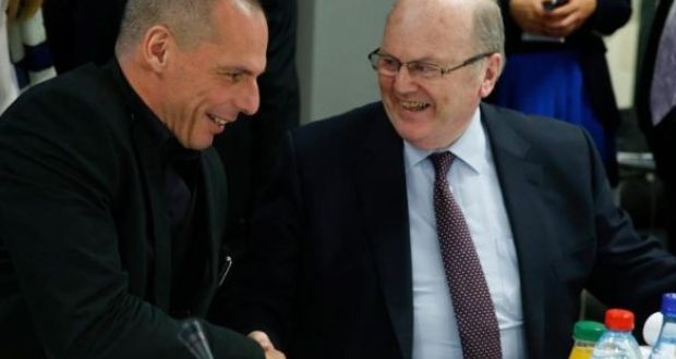 Former Greek finance minister Yanis Varoufakis (left) said Ireland had rejected the policies of Fine Gael Minister for Finance. 