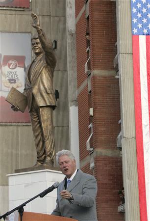 For the NATO bombing of Serbia, Bill Clinton even earned a monument to be erected in his honor by Albanian leaders in Priština.