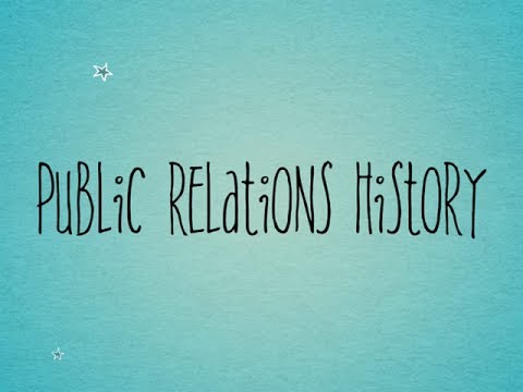 Public Relations History