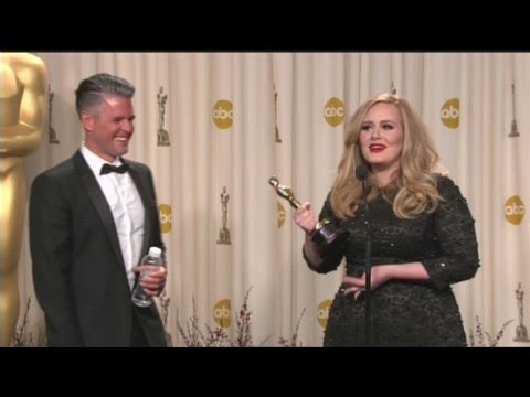 Raw Video: Adele backstage at the Oscars