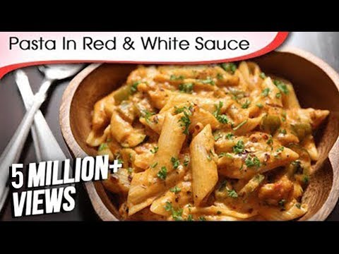 Pasta In Red And White Sauce - Easy To Make Italian Pasta Recipe By Ruchi Bharani