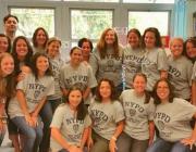 NYC public school teachers show their support for the NYPD