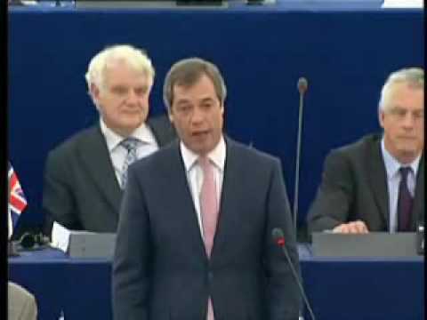 UKIP MEP Nigel Farage stunning attack on PM Gordon Brown !!! - March 2009