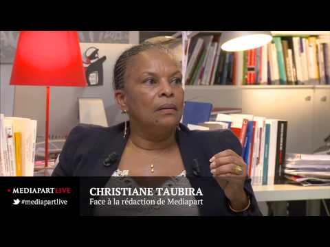 Christiane Taubira face à la rédaction de Mediapart