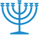 Menorah blue.svg