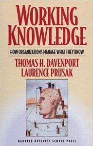 Davenport and Prusak Working Knowledge cover