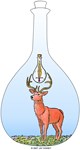 Red Stag and Sword