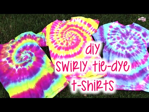 DIY Swirly Tie-Dye T-Shirts | How To | Tutorial