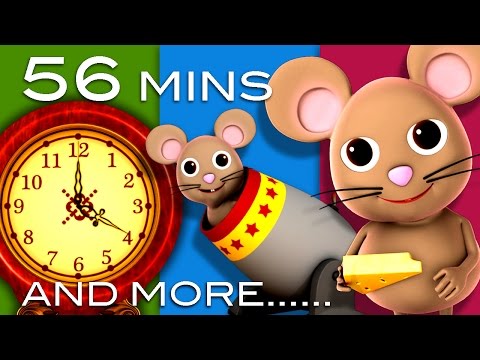 Hickory Dickory Dock | Plus Lots More Children's Rhymes! | 56 Minutes Long | from LittleBabyBum