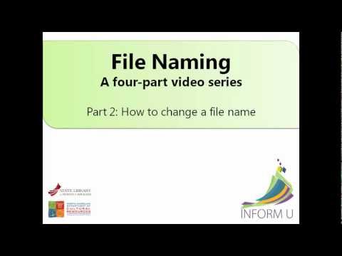 Part 2: How to Change a File Name